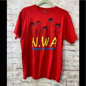 Ruthless Recirds NWA Shirt Medium Red Short Sleeve